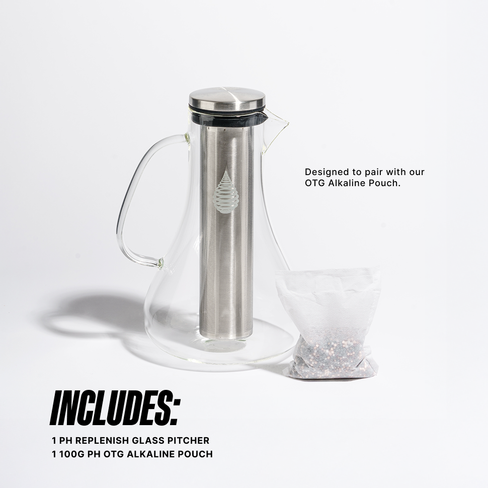 pH Replenish Glass Alkaline Water Pitcher