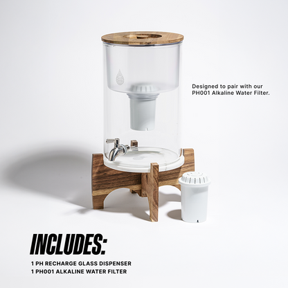 pH Recharge Glass Alkaline Water Dispenser
