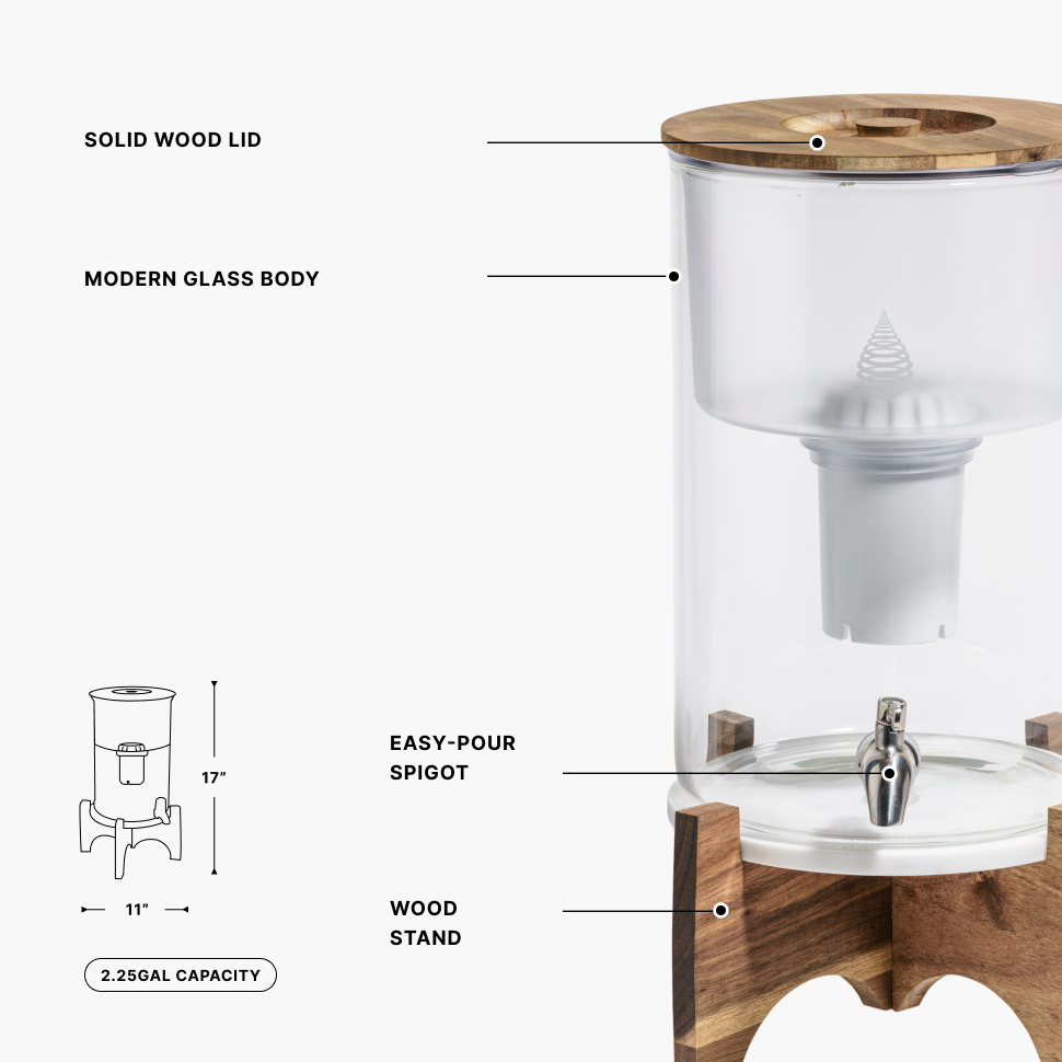 pH Recharge Glass Alkaline Water Dispenser