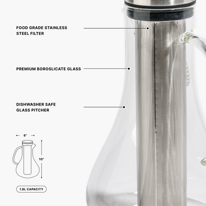 pH Replenish Glass Alkaline Water Pitcher