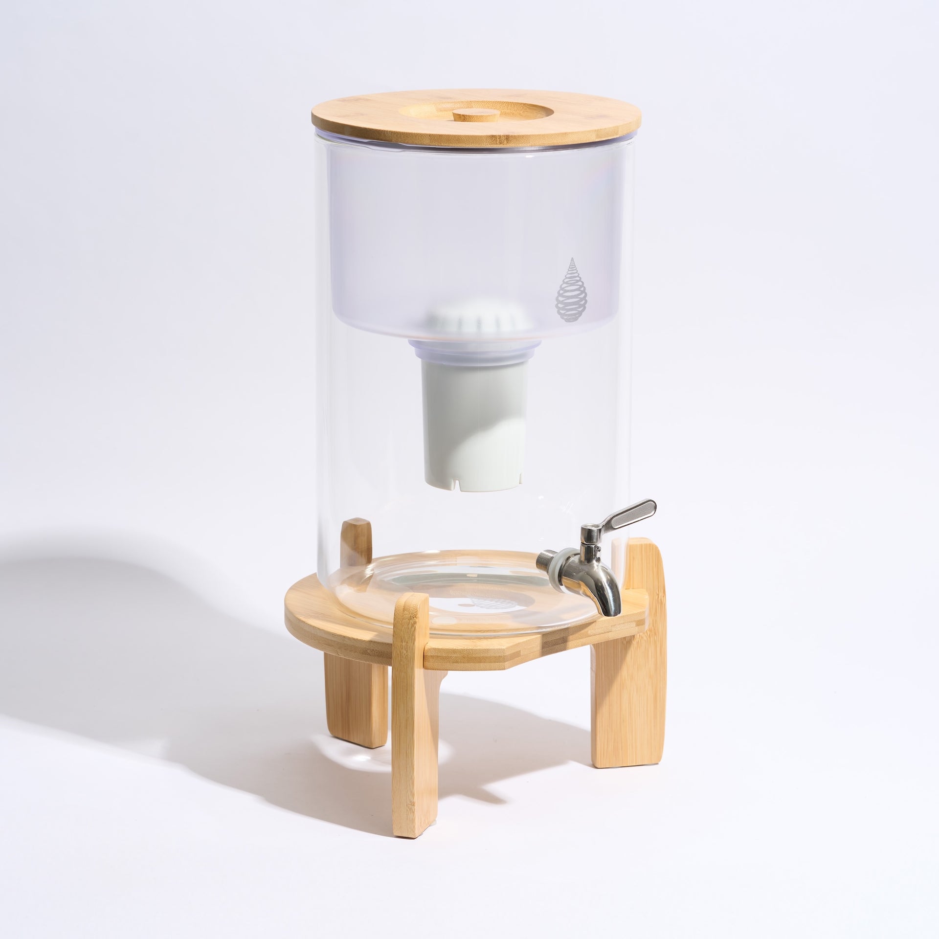 pH Recharge Glass Alkaline Water Dispenser - Bamboo