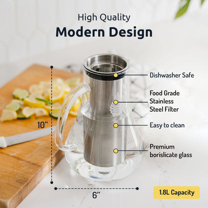 pH Replenish Glass Alkaline Water Pitcher