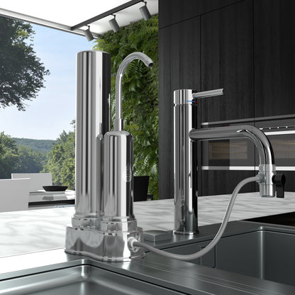 pH Regenerate Stainless Steel Alkaline Water Filter for Faucet